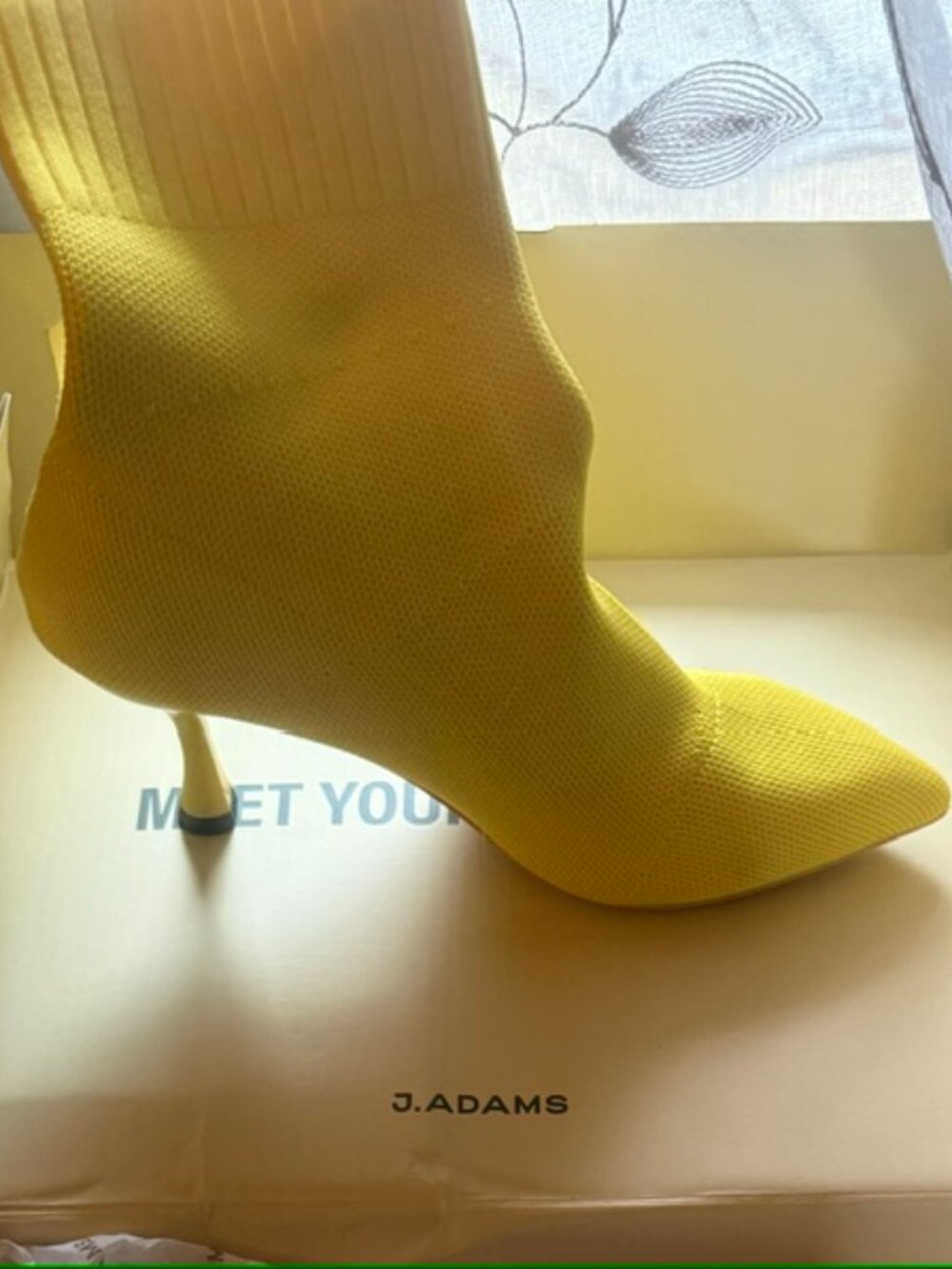 J. Adams Coco Yellow Bootie - Size 5.5